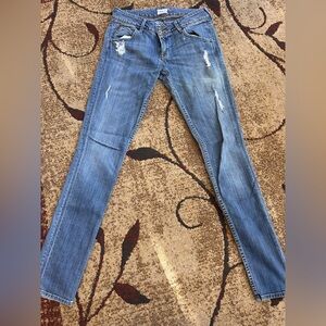 Hudson Jeans Distressed Blue Skinny Jeans